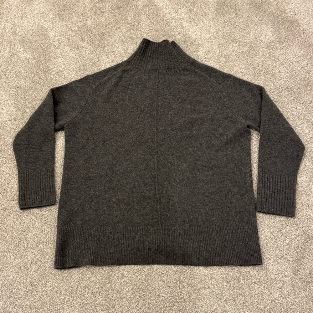Jarbo Dark Gray Cashmere Olympia Oversized Turtleneck Size Large - Picture 3 of 8